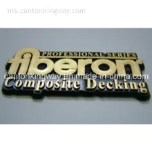 Lencana nameplate emas / lambang / lambang plastik abs